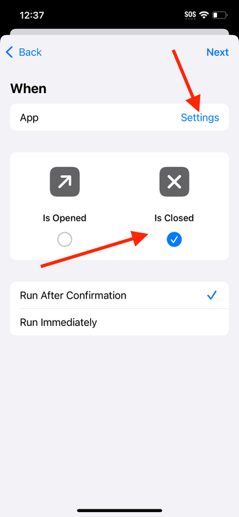 Automations trigger when the settings app is closed.PNG