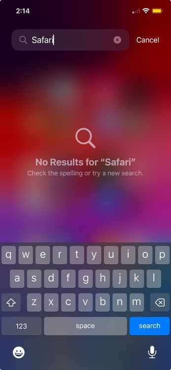 Safari App not available in App Library