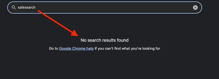 SafeSearch settings not found chrome.png