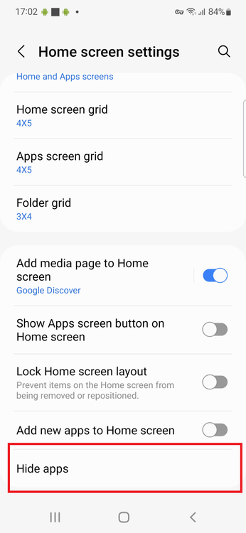 Samsung galaxy hide apps item highlighted.png
