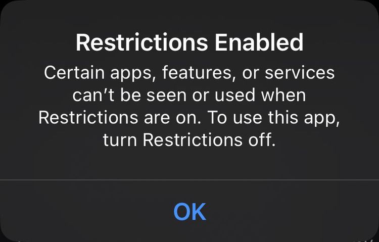 iOS restrictions enforced for app.jpeg