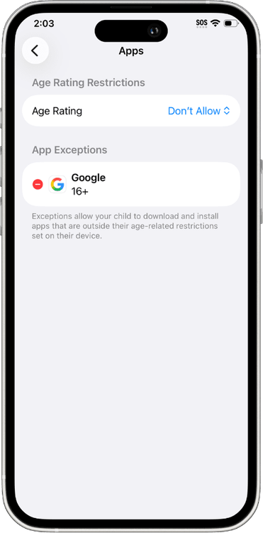 manage age limit exceptions screen time.png