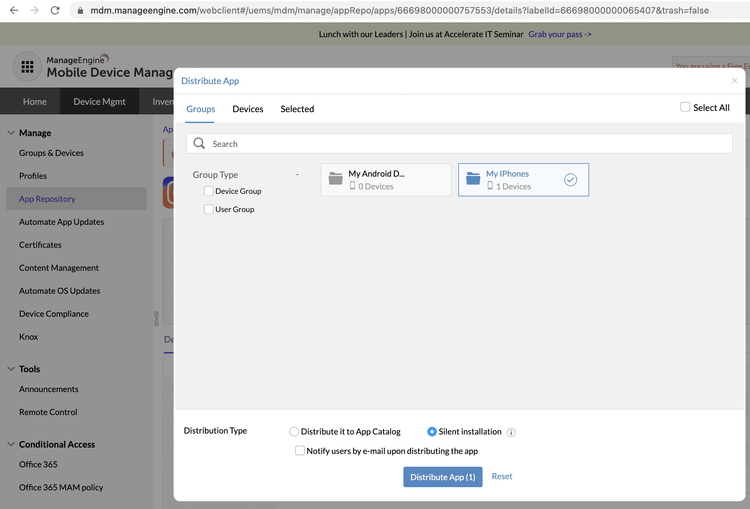 manage-engine-ios-app-distribute-select-group.png