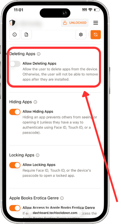 prevent app deletion config iphone mock.png