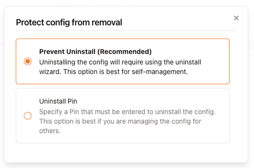 Protect config